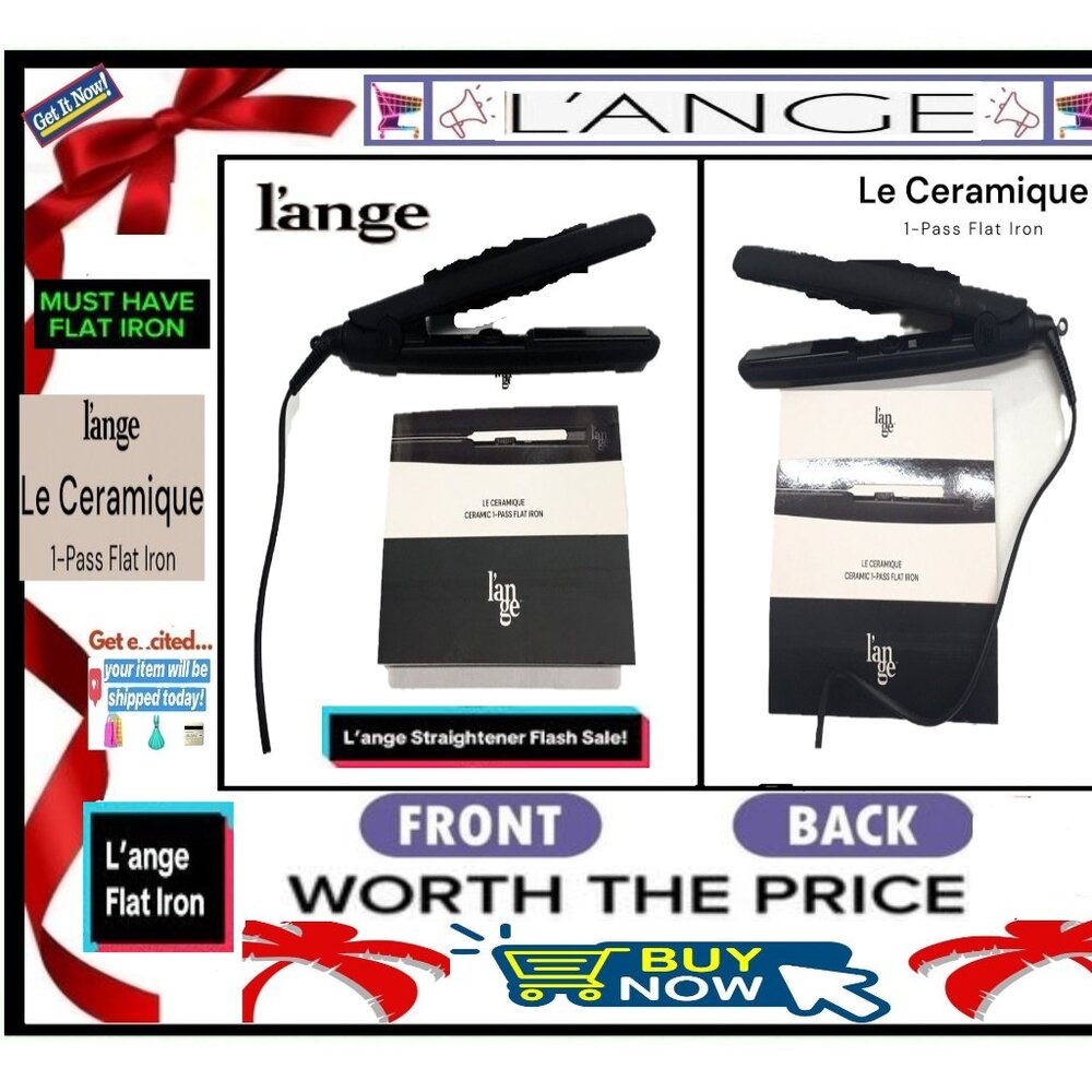 ✅ L'ANGE Pro ➕ FLAT IRON 🆒 HAIR STRAIGHTENER Le Ceramique BEAUTY Heat Ceramic